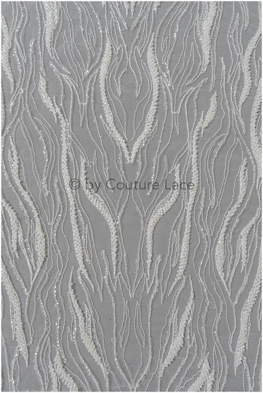 Perlen Spitze Stoff/ Couture Spitze Stoff/ Braut Spitze Stoff/ Perlen Perlen Spitze/ Perlen Welle Spitze // L22-500