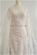 Perlen Spitzenstoff Off-White/ Perlen Spitzenstoff/ Braut Spitze Stoff/ Braut Perlenspitze// L22-510