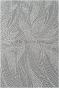 beautiful striped lace fabric/ pearl bridal lace with large branches/ wedding dress lace with pearls/ wedding dress material// L22-511