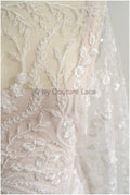 Glitzerperlen Spitzenstoff mit Blumenmuster/ Couture Spitzenstoff mit Perlen/ Braut Couture Spitzenstoff/ Perlenspitze// L22-512