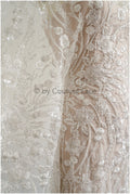 Glitzerperlen Spitzenstoff mit Blumenmuster/ Couture Spitzenstoff mit Perlen/ Braut Couture Spitzenstoff/ Perlenspitze// L22-512