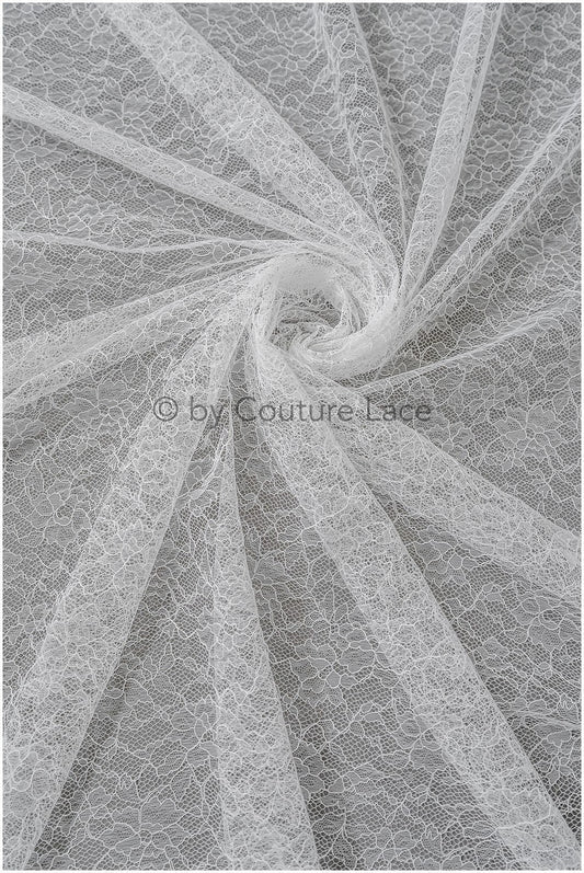 French floral lace/ bridal raschel lace/ French veil lace/ bridal chanitilly lace/ Edwardian lace fabric// L22-517