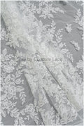 Romantischer Blumen Spitzenstoff/ Blumenspitze Off-White/ Hochzeitskleid Spitze/ Blumen Spitzenstoff mit Pailletten// L22-520