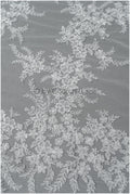 Romantischer Blumen Spitzenstoff/ Wildblumen Spitze Off-White/ Brautspitze mit romantischem Blumenmuster// L22-009