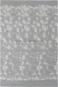 Romantischer Blumen Spitzenstoff/ Blumenspitze Off-White/ Hochzeitskleid Spitze/ Brautblumen Spitzenstoff mit Pailletten// L22-507