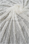 beautiful striped lace fabric/ pearl bridal lace with large branches/ wedding dress lace with pearls/ wedding dress material// L22-511