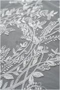 Romantischer Wildblumen Spitzenstoff/ Braut Spitze Off-White/ Hochzeitskleid Spitze mit Pailletten/ Blumenspitze// L22-522