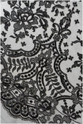 Abendkleid Spitze Stoff/ schwarze Spitze/ florale Abendkleider Spitze/ schwarze Couture Spitze// L22-240BLK
