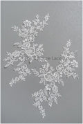 Romantischer Blumen-Aufnäher/ Baumwollblumen Applikation/ Brautblumen Applikation/ Brautblumen Applikation// A22-309