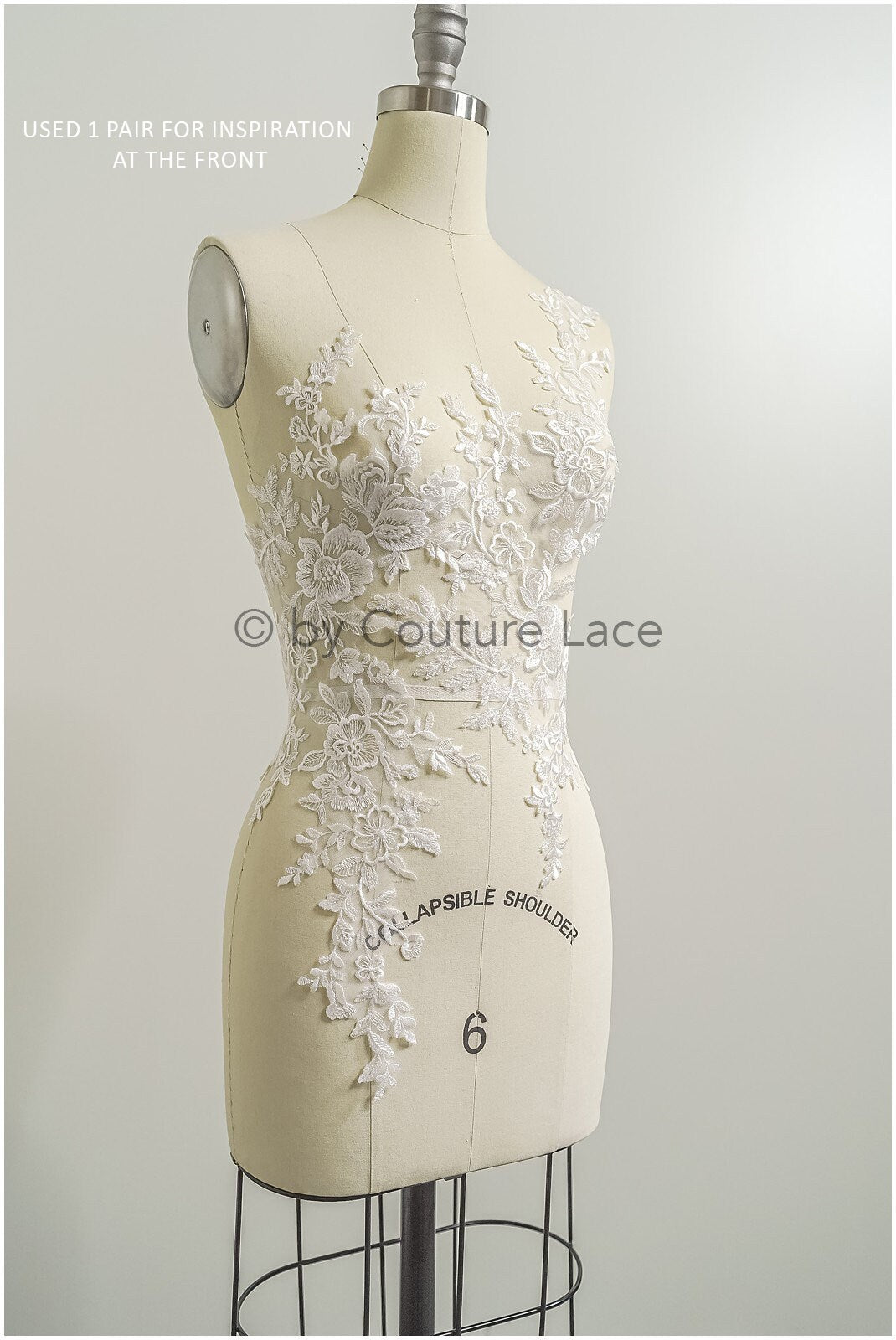 romantischer Blumen-Aufnäher/ Baumwollblumen Applikation/ Hochzeitskleid Spitze Applikation/ Brautblume Applikation// A22-286