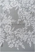 romantischer Blumen-Aufnäher/ Baumwollblumen Applikation/ Hochzeitskleid Spitze Applikation/ Brautblume Applikation// A22-286