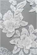 romantischer 3D Blumen Spitzen Aufnäher/ Baumwollblume Applikation/ Brautkleid Spitze Applikation/ Brautblumen Applikation// A22-287