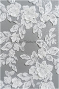 romantischer 3D Blumen Spitzen Aufnäher/ Baumwollblume Applikation/ Brautkleid Spitze Applikation/ Brautblume Applikation// A22-288