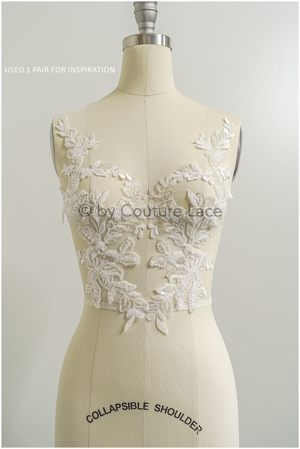 romantische Perlenblumen Spitze Aufnäher/ Baumwollblumen Applikation/ Brautkleid Spitze Applikation// A22-291