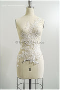 Romantische Perlenblumen Spitze Aufnäher/ Baumwollblume Applikation/ Brautkleid Spitze Applikation/ Brautblume Applikation// A22-292