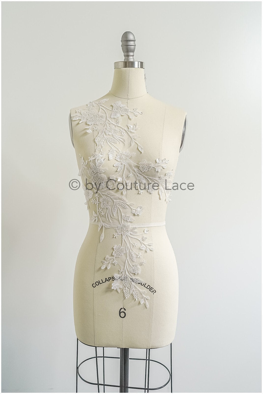 Romantische Wildblumen Spitze Aufnäher/ Baumwollblumen Applikation/ Brautkleid Spitze Applikation// A22-311