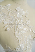 Romantische Wildblumen Spitze Aufnäher/ Baumwollblumen Applikation/ Brautkleid Spitze Applikation// A22-311