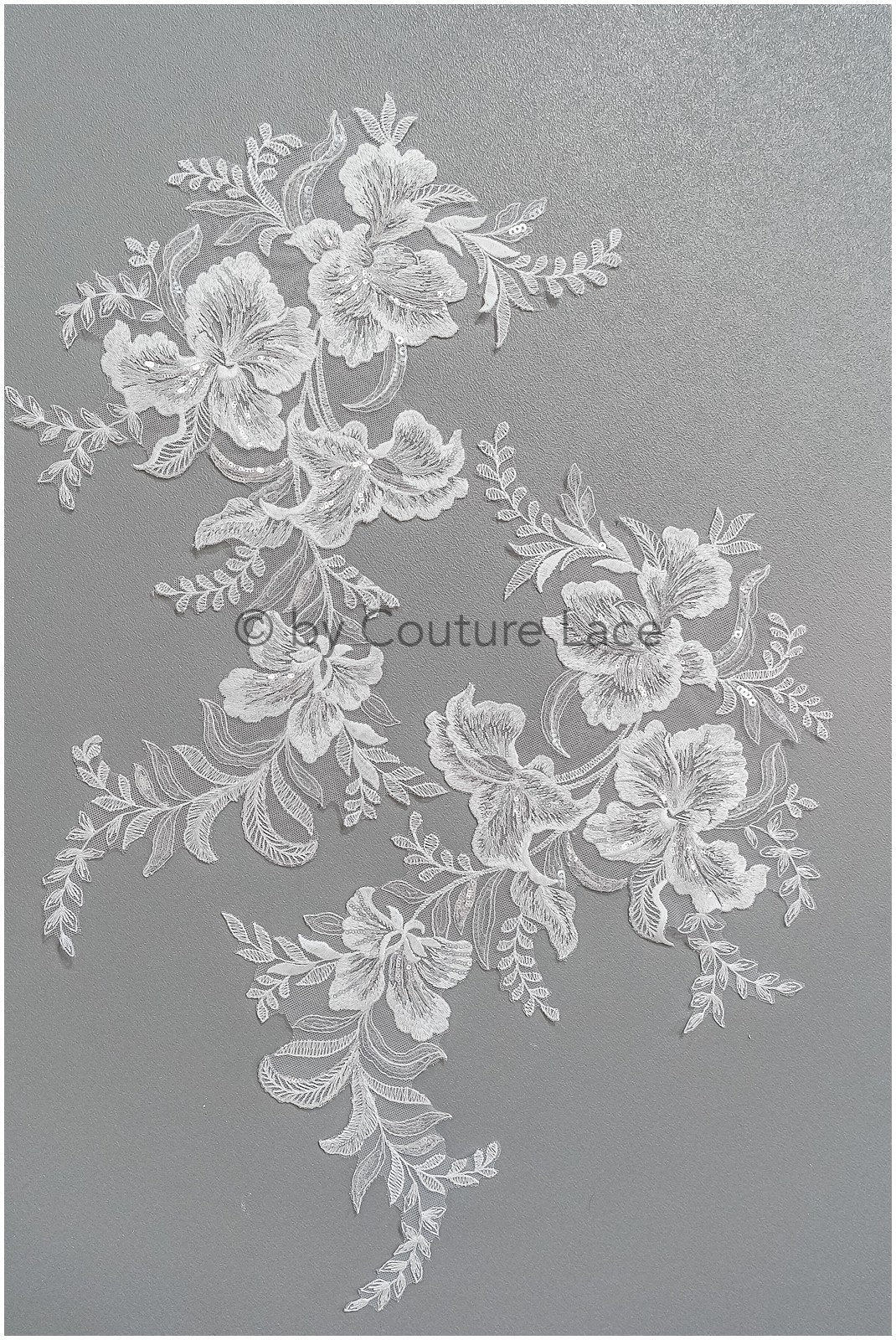 Romantische Wildblumen Spitze Aufnäher/ Baumwolle Blumen Applikation/ Brautkleid Spitze Applikation/ Brautblume Applikation// A22-296
