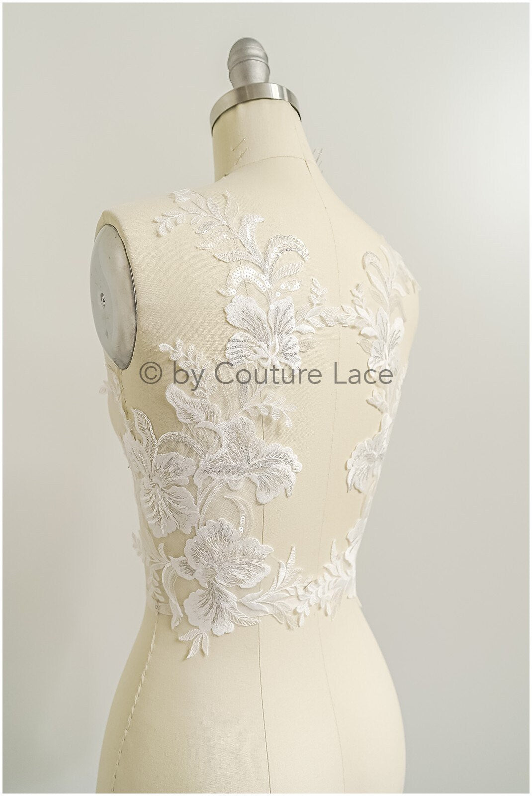 Romantische Wildblumen Spitze Aufnäher/ Baumwolle Blumen Applikation/ Brautkleid Spitze Applikation/ Brautblume Applikation// A22-296