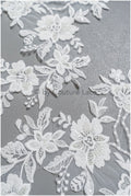 romantische Perlenblüten Spitze Aufnäher/ Baumwollblume Applikation/ Brautkleid Spitzen Applikation/ Brautblumen Applikation// A22-297