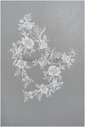 romantische Perlenblüten Spitze Aufnäher/ Baumwollblume Applikation/ Brautkleid Spitzen Applikation/ Brautblumen Applikation// A22-297