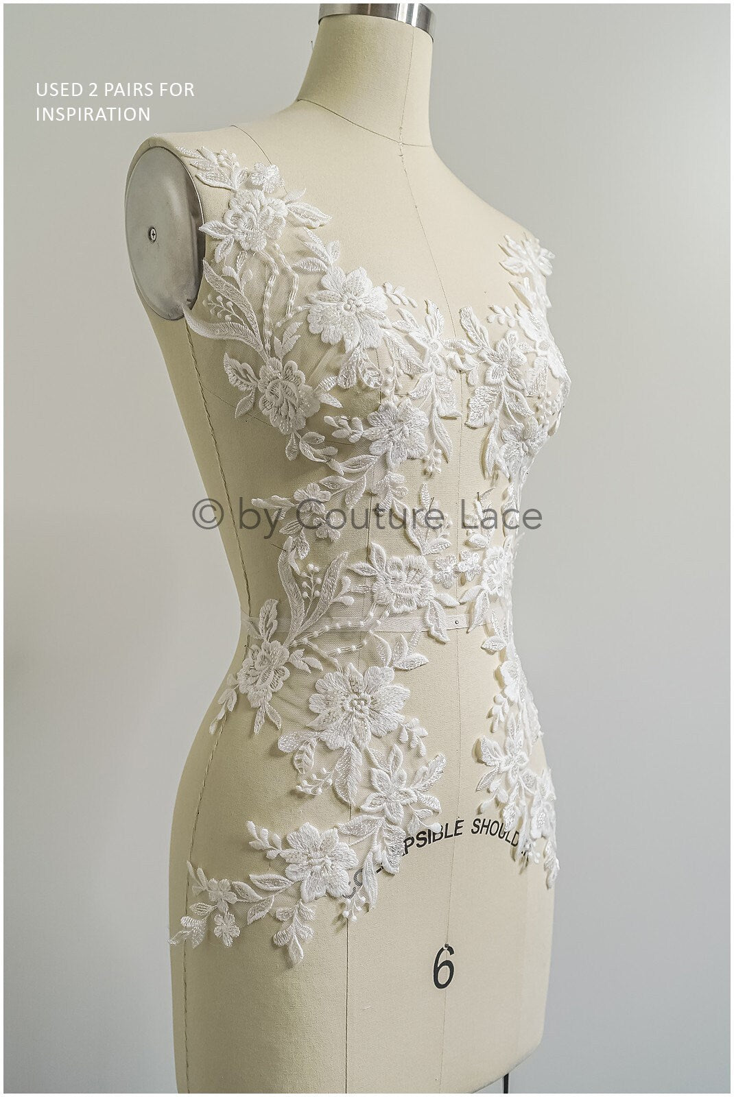 romantische Perlenblüten Spitze Aufnäher/ Baumwollblume Applikation/ Brautkleid Spitzen Applikation/ Brautblumen Applikation// A22-297