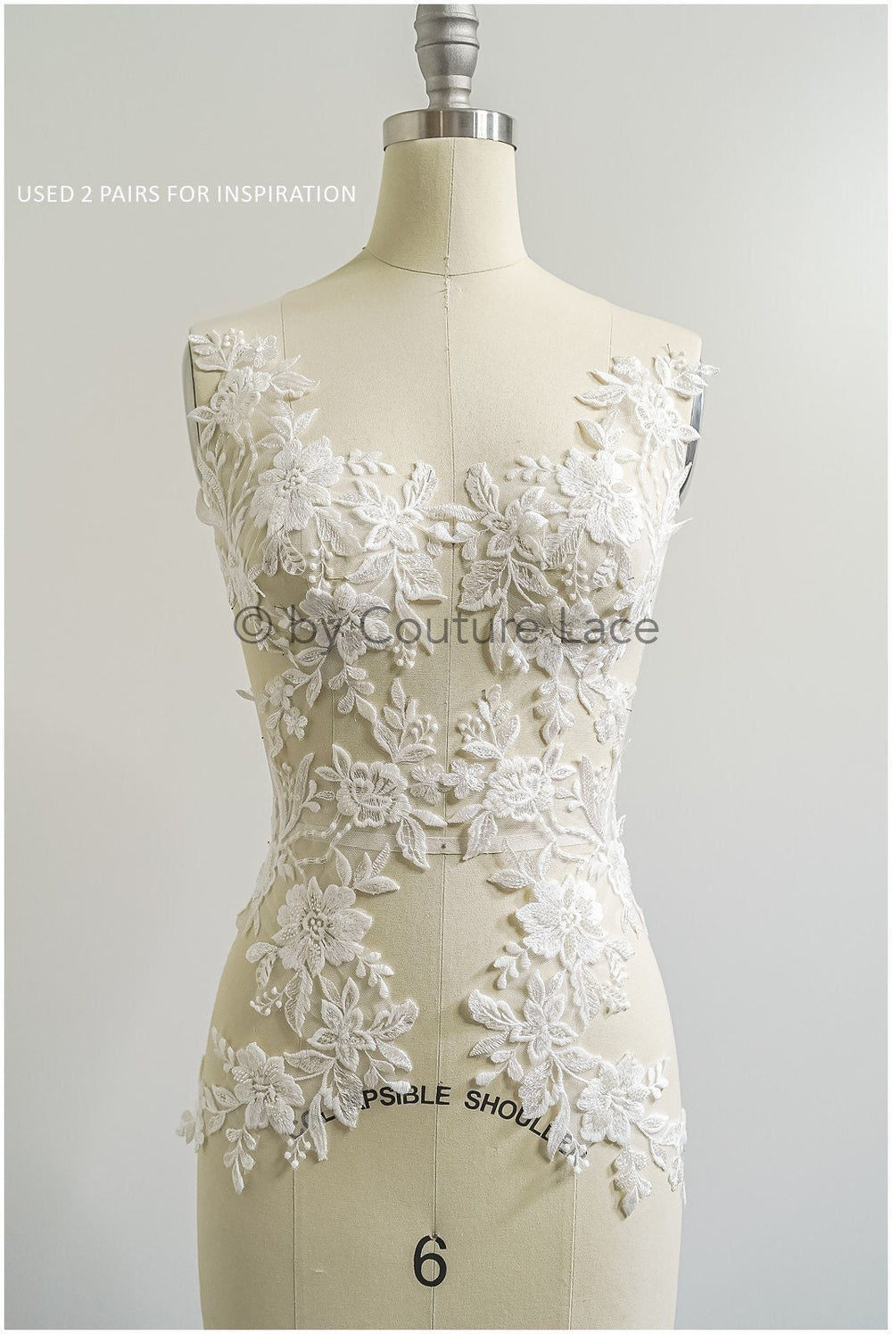 romantische Perlenblüten Spitze Aufnäher/ Baumwollblume Applikation/ Brautkleid Spitzen Applikation/ Brautblumen Applikation// A22-297
