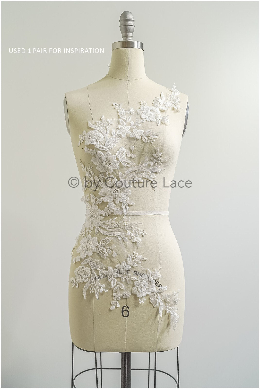 romantische Perlenblumen Spitze Aufnäher/ Baumwollblumen Applikation/ Brautkleid Spitze Applikation/ Brautblume Applikation// A22-298