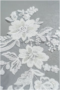 romantische Perlenblumen Spitze Aufnäher/ Baumwollblumen Applikation/ Brautkleid Spitze Applikation/ Brautblume Applikation// A22-298