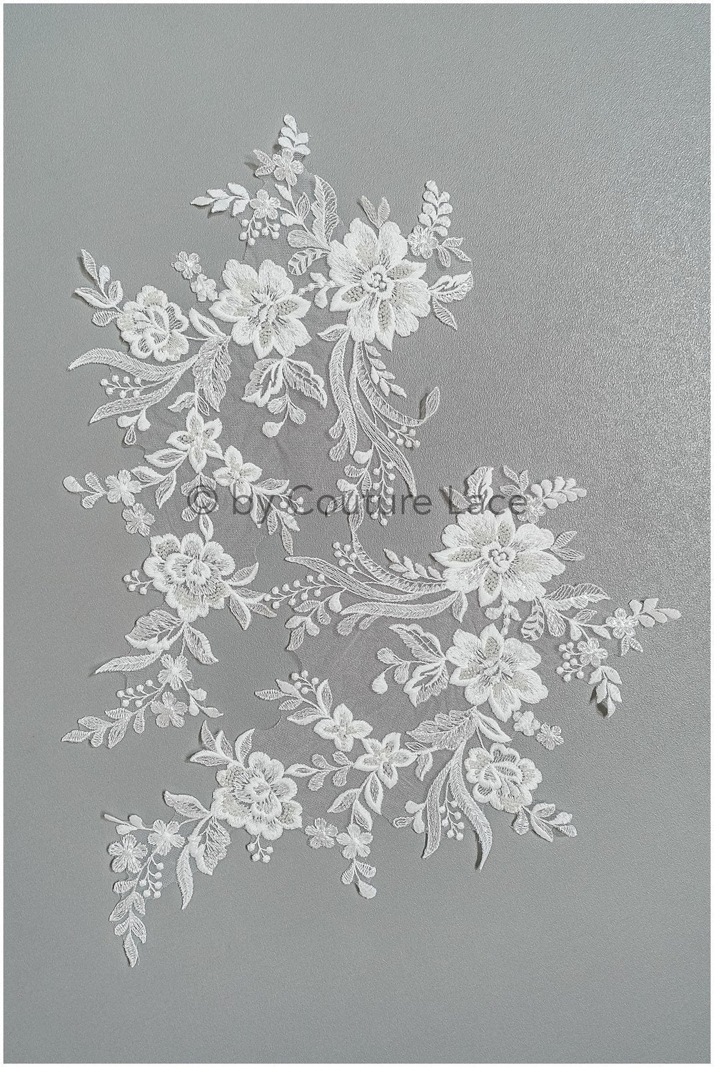 romantische Perlenblumen Spitze Aufnäher/ Baumwollblumen Applikation/ Brautkleid Spitze Applikation/ Brautblume Applikation// A22-298