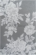 Romantische Perlenblüten Spitze Aufnäher/ Baumwollblume Applikation/ Brautkleid Spitzen Applikation/ Brautblumen Applikation// A22-299