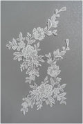 Romantische Perlenblüten Spitze Aufnäher/ Baumwollblume Applikation/ Brautkleid Spitzen Applikation/ Brautblumen Applikation// A22-299