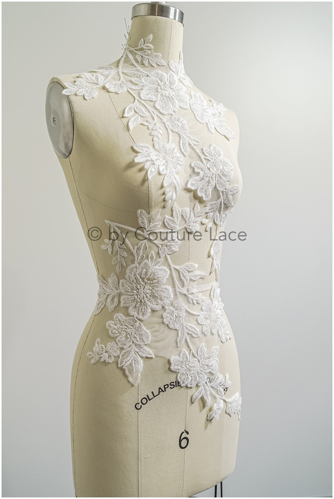 romantische Perlenblumen Spitze Aufnäher/ Baumwollblumen Applikation/ Brautkleid Spitzen Applikation// A22-300