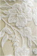 romantische Perlenblumen Spitze Aufnäher/ Baumwollblumen Applikation/ Brautkleid Spitzen Applikation// A22-300