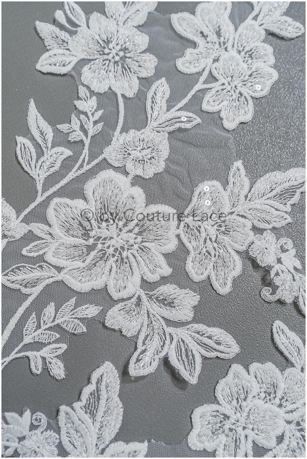 romantische Perlenblumen Spitze Aufnäher/ Baumwollblumen Applikation/ Brautkleid Spitzen Applikation// A22-300