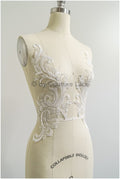 romantische Wildblumen Spitze Aufnäher/ Baumwollblumen Applikation/ Brautkleid Spitze Applikation// A22-301