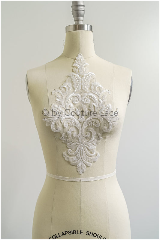 romantische Wildblumen Spitze Aufnäher/ Baumwollblumen Applikation/ Brautkleid Spitze Applikation// A22-302