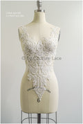 romantische Wildblumen Spitze Aufnäher/ Baumwollblumen Applikation/ Brautkleid Spitze Applikation// A22-304