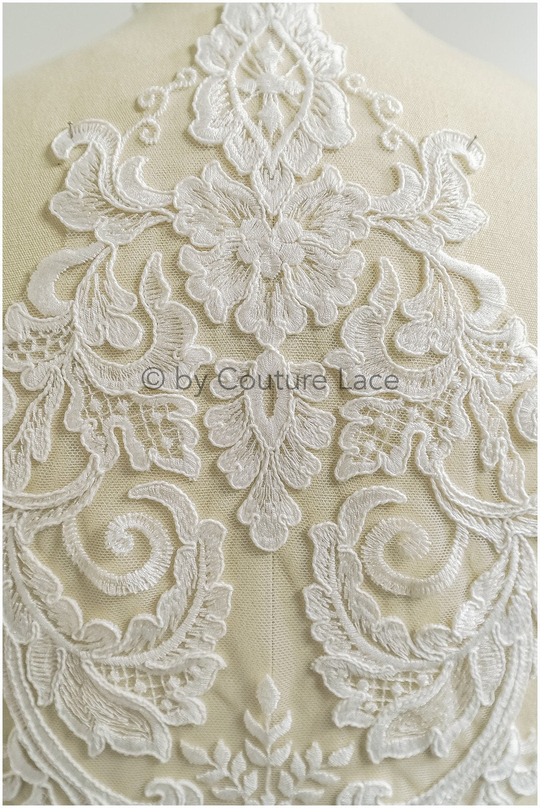 romantische Wildblumen Spitze Aufnäher/ Baumwollblumen Applikation/ Brautkleid Spitze Applikation// A22-304