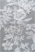romantischer Blumen-Aufnäher/ Baumwollblumen Applikation/ Hochzeitskleid Spitze Applikation/ Brautblume Applikation// A22-286