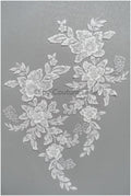 romantischer 3D Blumen Spitzen Aufnäher/ Baumwollblume Applikation/ Brautkleid Spitze Applikation/ Brautblumen Applikation// A22-287
