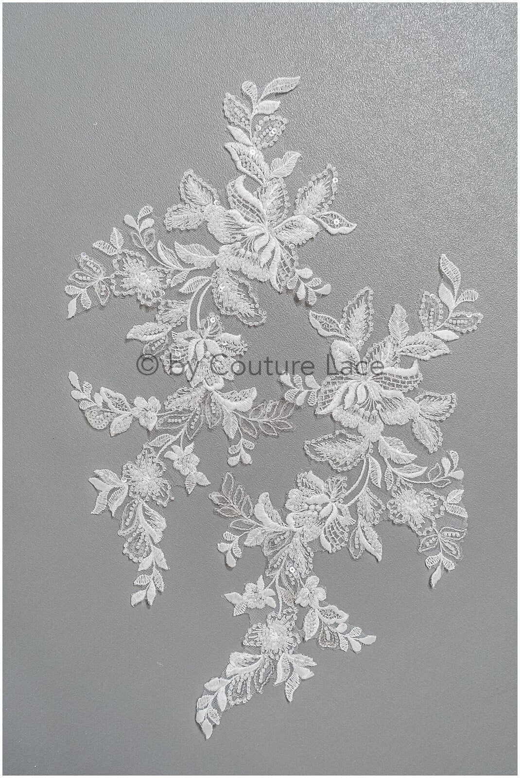 romantische Perlenblumen Spitze Aufnäher/ Baumwollblumen Applikation/ Brautkleid Spitze Applikation// A22-291