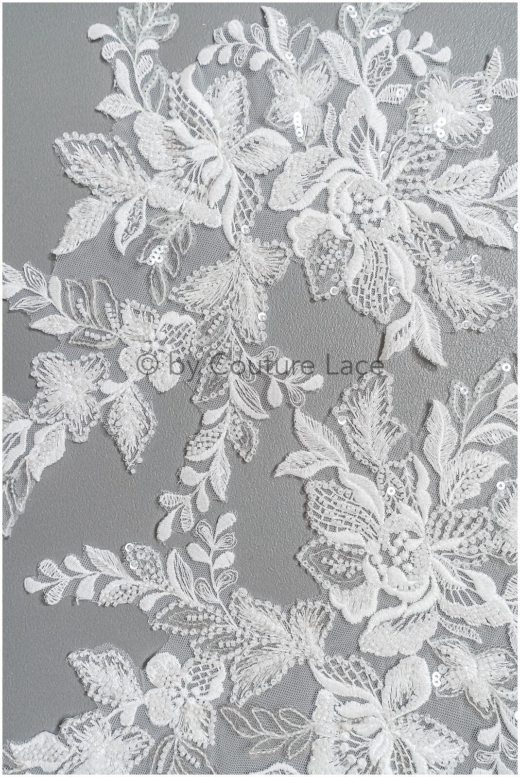 Romantische Perlenblumen Spitze Aufnäher/ Baumwollblume Applikation/ Brautkleid Spitze Applikation/ Brautblume Applikation// A22-292