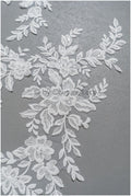 romantischer Blumen-Aufnäher/ Baumwollblumen Applikation/ Brautblumen Applikation/ Brautblumen Applikation// A22-294