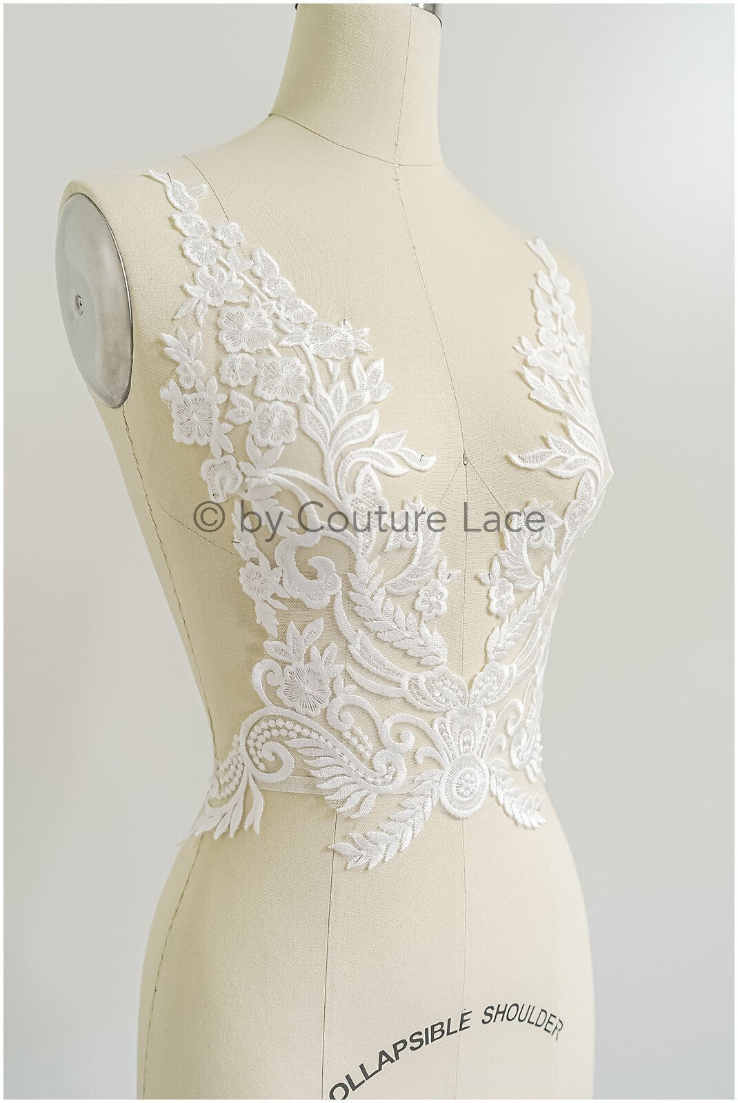 romantische Boho Blumen Spitze Aufnäher/ Baumwolle Blumen Applikation/ Brautkleid Spitzen Applikation// A22-316