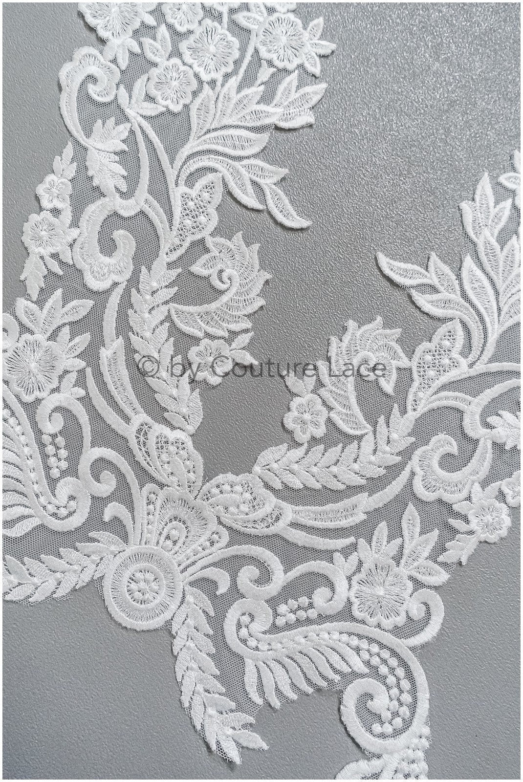 romantische Boho Blumen Spitze Aufnäher/ Baumwolle Blumen Applikation/ Brautkleid Spitzen Applikation// A22-316
