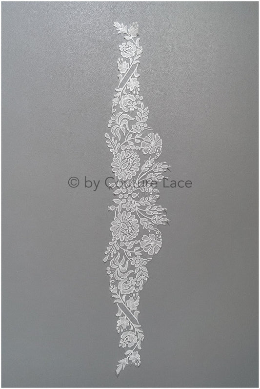 romantischer Boho Spitzengürtel/ Baumwolle Blumen Applikation/ Brautkleid Spitze Applikation// A22-313