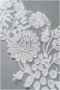 romantischer Boho Spitzengürtel/ Baumwolle Blumen Applikation/ Brautkleid Spitze Applikation// A22-313