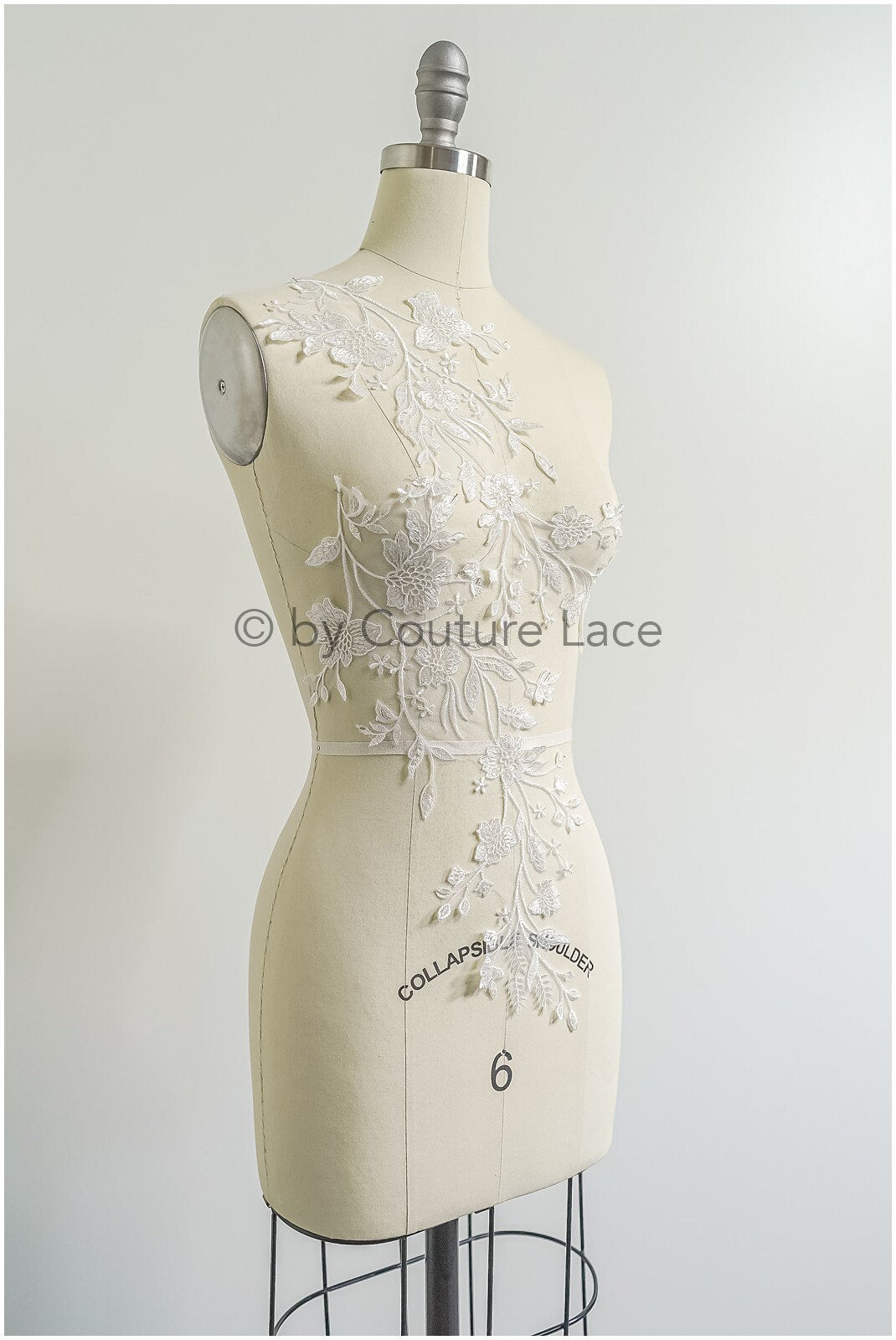 Romantische Wildblumen Spitze Aufnäher/ Baumwollblumen Applikation/ Brautkleid Spitze Applikation// A22-311