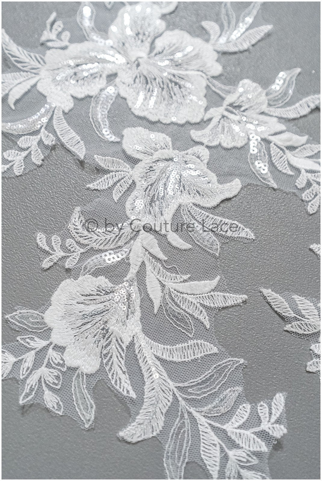 romantische Wildblumen Spitze Aufnäher/ Baumwollblumen Applikation/ Brautblumen Applikation/ Brautblumen Applikation// A22-295